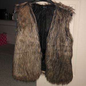 Fake fur throw over
